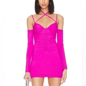 Mini hot pink dress
